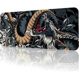 Black Deer 8 Farklı Model Dikişli Kenar 70x30 cm Dijital Oyuncu Gaming Mouse Pad ( Dragon ) - Kahverengi