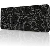 Black Deer 8 Farklı Model Dikişli Kenar 70x30 cm Dijital Oyuncu Gaming Mouse Pad ( Siyah Typography) - Siyah - Beyaz