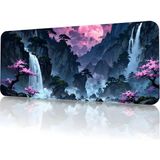 Black Deer 8 Farklı Model Dikişli Kenar 90X40 cm Dijital Oyuncu Gaming Mouse Pad ( Jungle Art ) - Mavi