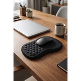 Black Deer Ergonomik Premium Bilek Destekli Mouse Pad Siyah Kaymaz Tabanlı Ofis