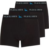 Black Deer Exclusive 3 Adet Erkek Pamuklu Esnek Boxer Siyah - 2XL