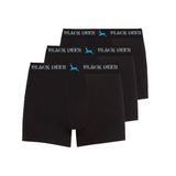 Black Deer Exclusive 3 Adet Erkek Pamuklu Esnek Boxer Siyah S