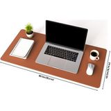 Black Deer Kahverengi Deri Mouse Pad Dikişli Kenar Çift Yönlü Kullanım Masa Matı Sümen 90X40 Xl