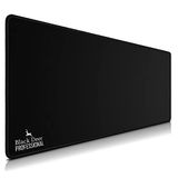 Black Deer Oyuncu Mouse Pad, Fare Altlığı, Kenar Dikişli, Kaymaz Taban, Ofis Tipi, Pürüzsüz Yüzey, Çalışma Masası Altlığı (90x40 XL)