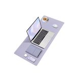 BLACK DEER Pu Deri 70x30 L Mouse Pad Dikişli Kenar Çift Yönlü Kullanım Masa Matı Sümen 70x30 L Lila