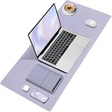 Black Deer PU Deri Mouse Pad Dikişli Kenar Çift Yönlü Kullanım Masa Matı Sümen 70X30 L Lila - Renkli