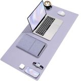 Black Deer PU Deri Mouse Pad Dikişli Kenar Dayanıklı Büyük Boy Çift Yönlü Kullanım Ofis Masa Matı Sümen(LİLA, 90X40 XL)