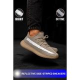 Black Deer Siyah Spor Unisex Reflektörlü Sneakers Antrenman Ayakkabı - Haki
