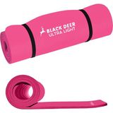 Black Deer Ultra Light Pilates Yoga Kamp Matı Egzersiz Minderi Kaymaz Taban 180X55 cm 10 mm - Pembe - 1 Adet