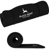 Black Deer Ultra Light Pilates Yoga Kamp Matı Egzersiz Minderi Kaymaz Taban 180X55 cm 10 mm - Siyah - 1 Adet