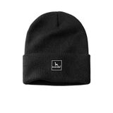 Black Deer Unisex Kışlık Bere Şapka Düz Logolu Yumuşak Triko Basic Akrilik Beanie Siyah