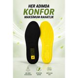BLACK DEER X15 Ortopedik Tabanlık Rahat Tabanlık Spor Ayakkabı İç Tabanlığı Yumuşak İç Taban Kadın Erkek Siyah
