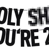 Black Glitter Holy Shit You're 27 Afiş, 27. Doğum Gününüz Kutlu Olsun/27 Yaşına Şerefe, Komik 27. Doğum Günü Partisi Dekorasyon Malzemeleri