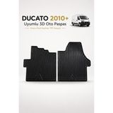 Black Gold Ducato 2010+ Kaymaz Tpe Kauçuk Paspas 3D Oto Paspas Araca Özel - Siyah