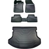 Black Gold Fiat Linea 2007+ 3D Havuzlu Oto Paspas ve Kauçuk Bagaj Havuzu Lilt - Siyah