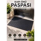 Black Gold Kapı Önü Paspas 75X45 cm Çok Amaçlı Dış Mekan Paspası Kaymaz Tabanlı Yıkanabilir - Siyah