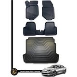 Black Gold Renault Fluence 3D Havuzlu Paspas + Bagaj Havuzu Ikili Set - Siyah