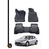 Black Gold Renault Megane 3 Hatchback 3D Havuzlu Paspas Kauçuk Deluxe - Siyah