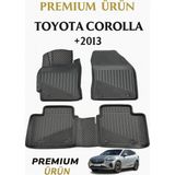 Black Gold Toyota Corolla 2013+ Uyumlu 3D Oto Paspas Premium - Siyah