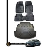 Black Gold Toyota Corolla 2019+ 3D Anka Oto Paspas ve Araca Özel Kauçuk Bagaj Havuzu Set - Siyah