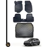 Black Gold Volkswagen Tiguan 2016VE 3D Havuzlu Oto Paspas ve Bagaj Havuzu Set - Siyah