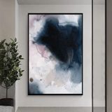 Black Hole Yağlı Boya Dokulu Tablo 100X150 Siyah Çerçeveli
