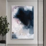 Black Hole Yağlı Boya Dokulu Tablo 90X120 Gümüş Çerçeveli