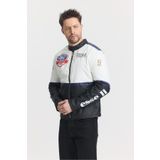 Black Level Erkek Oversize Motorcu Mont Şeritli Garnili Kolej Mont Yarışçı Erkek Ceket