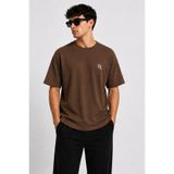 Black Life Erkek KAHVERENGİ Basic Premium T-Shirt Bayram Koleksiyonu