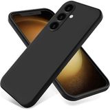 [BLACK LIQUID SILICONE] For Samsung M55 modeli ile uyumlu Esnek Silikon Matte Kaymaz Yapı İç Kadife Yüzey Darbe Emici Siyah Telefon Kılıfı