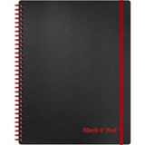 Black N' Red Defter, Ciltli, Premium Optik Kağıt, Scribzee Uygulaması Uyumlu, Çevre Dostu, Dayanıklı Spiral Cilt, 11 x 8, 70 Çift Taraflı Çizgili Sayf - Çok Renkli - Standart - Genel