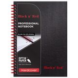 Black n' Red Notebook, Dayanıklı Sert Kapak, Birinci Sınıf Optik Kağıt, Scribzee Uygulaması Uyumlu, Çevre Dostu, Spiral Cilt, 8-1/4 inç, 70 Çift Taraflı Çizgili Çarşaf, 1 Adet (L67000)