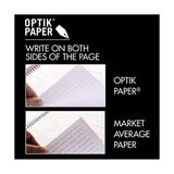 Black N' Red Defter, Ciltli, Premium Optik Kağıt, Scribzee Uygulaması Uyumlu, Çevre Dostu, Dayanıklı Spiral Cilt, 11" x 8", 70 Çift Taraflı Çizgili Sayfa, 1 Adet (1'li Paket) (K67030)