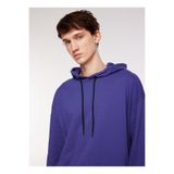 Black On Black Kapüşon Yaka Baskılı Mavi - Mor Sweatshırt, S, 5003023901, Mavi - Mor, erkek