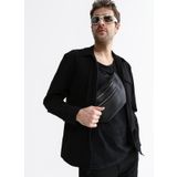 Black On Black Loose Fit Gömlek Yaka Düz Siyah Erkek Gömlek E-MALISE