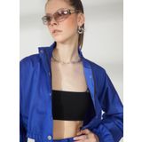 Black On Black Saks Düz Yaka Loose Fit Gömlek K-LAVINA, M, 5002976873, Mor, Kadın