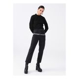 Black On Black Standart Bel Bol Paça Bol Kesim Siyah Kadın Denim Pantolon K-KEVA