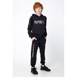 Black One Erkek Çocuk Unisex Nasa Baskı Detaylı Oversize Kapüşonlu Çocuk Eşofman Takımı - 4 - 5 Yaş - Gri