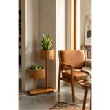 BLACK PEARL Bambu Saksı standı ahşap 2 katlı çiçeklik