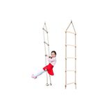 BLACK PEARL Çocuk Ahşap Montessori Ip Merdiven Jüt Halat Tırmanma Merdiven Eğitici Merdiven Büyük Boy