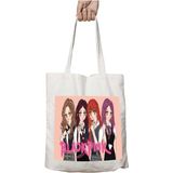 Black Pink Blackpink Grup Müzik Iki Tarafı Kalıcı Baskılı Yıkanabilir Çanta