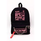 Black Pink Temalı Piersing Ve Zincir Detaylı Sırt Çantası Okul Çantası BLACKPİNK_PİERCİNG_SIRT_TRND