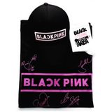 Black Pink Unisex T-Shirt Şapka Çorap Kombin - Siyah - XL