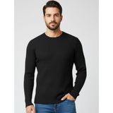 Black Project Kaşkorse Uzun Kollu Basic T-Shirt Body - Silver - Siyah - M