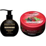 Black Red Siyah Nokt. Karşı Soyulabilir Siyah Yüz Maskesi 250 ml ve Killi Yüz Maskesi (Orman Meyveleri) 400 gr