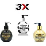 Black & Red Siyah Noktalara Karşı Soyulabilir Siyah Gold Altın ve Beyaz Yüz Maskesi 3X250 Ml.