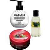Black & Red Soyulabilir Beyaz Yüz Maskesi Yüz Terapisi 250 ml Killi Yüz Maskesi Orman Meyveli 400GR
