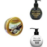 Black & Red Soyulabilir Siyah Maske + Soyulabilir Milk Maske + Argan Yağlı Kil Maskesi Üçlü Set