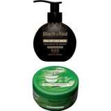 Black & Red Soyulabilir Siyah Yüz Maskesi Arındırıcı 250 ml - Killi Yüz Maskesi Aloe Vera 400GR