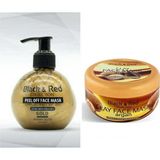 Black & Red Soyulabilir Yüz Maskesi Gold 250 Ml + Argan Yağlı Killi Yüz Maskesi 400 Ml.